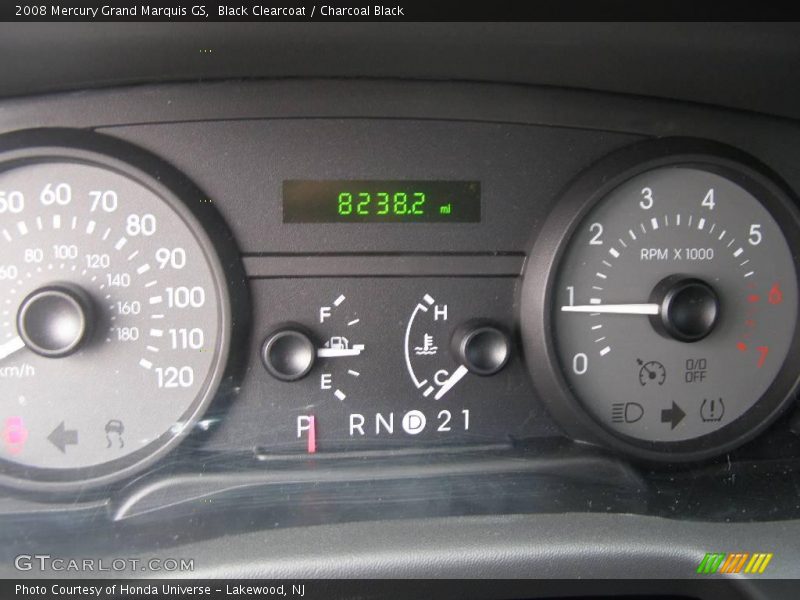 Black Clearcoat / Charcoal Black 2008 Mercury Grand Marquis GS