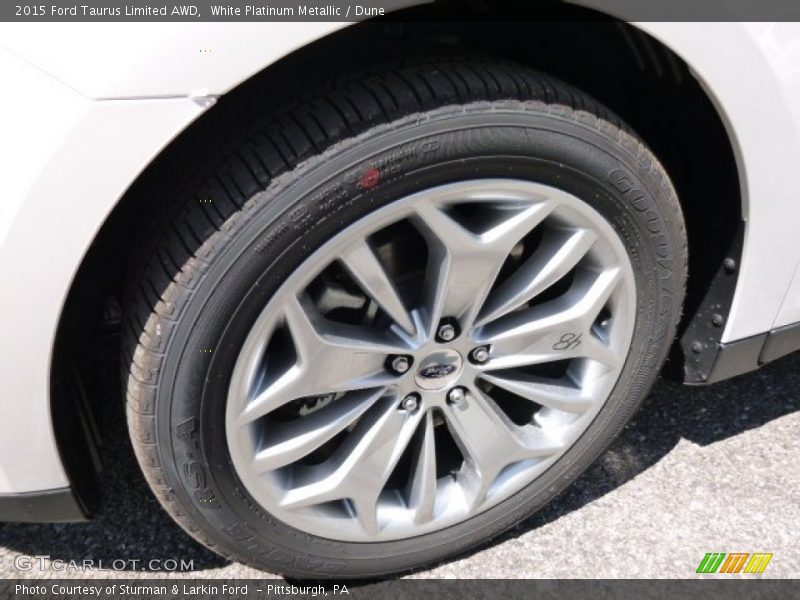 White Platinum Metallic / Dune 2015 Ford Taurus Limited AWD