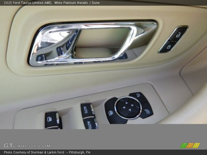White Platinum Metallic / Dune 2015 Ford Taurus Limited AWD