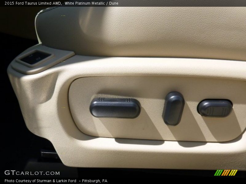 White Platinum Metallic / Dune 2015 Ford Taurus Limited AWD