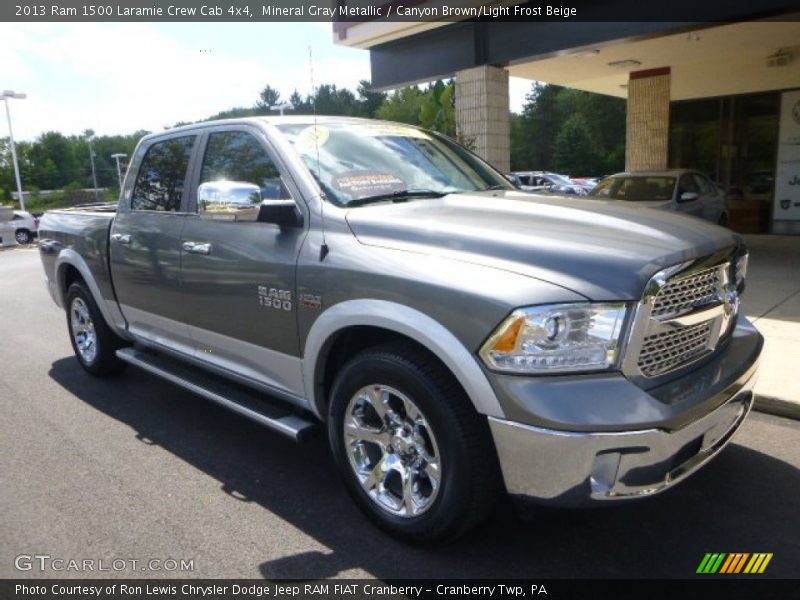 Mineral Gray Metallic / Canyon Brown/Light Frost Beige 2013 Ram 1500 Laramie Crew Cab 4x4