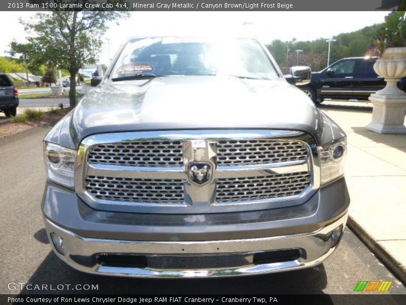 Mineral Gray Metallic / Canyon Brown/Light Frost Beige 2013 Ram 1500 Laramie Crew Cab 4x4