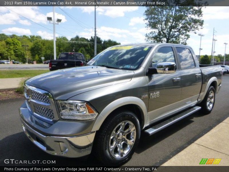 Mineral Gray Metallic / Canyon Brown/Light Frost Beige 2013 Ram 1500 Laramie Crew Cab 4x4