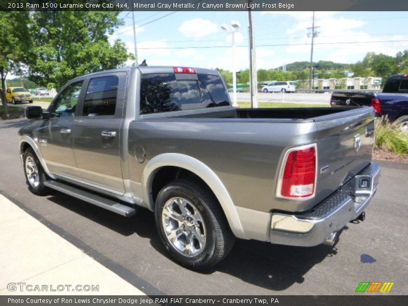 Mineral Gray Metallic / Canyon Brown/Light Frost Beige 2013 Ram 1500 Laramie Crew Cab 4x4