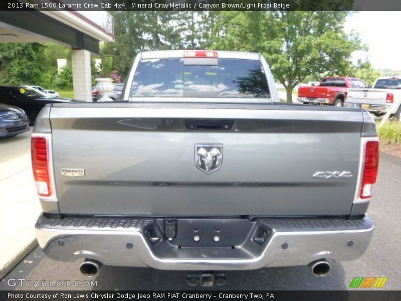 Mineral Gray Metallic / Canyon Brown/Light Frost Beige 2013 Ram 1500 Laramie Crew Cab 4x4