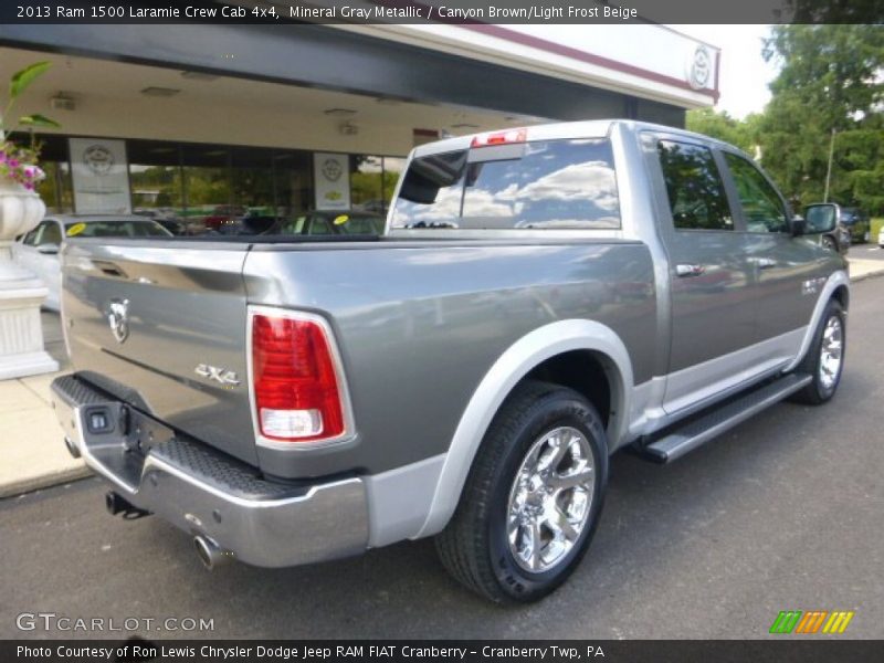 Mineral Gray Metallic / Canyon Brown/Light Frost Beige 2013 Ram 1500 Laramie Crew Cab 4x4