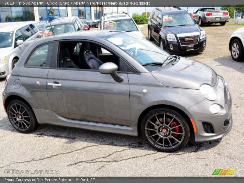 Grigio (Gray) / Abarth Nero/Rosso/Nero (Black/Red/Black) 2013 Fiat 500 Abarth