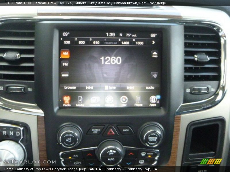 Mineral Gray Metallic / Canyon Brown/Light Frost Beige 2013 Ram 1500 Laramie Crew Cab 4x4