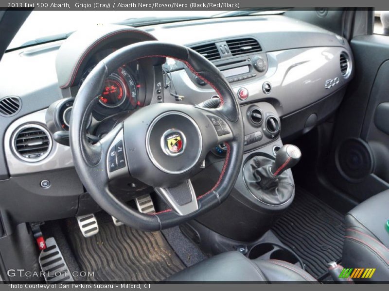 Grigio (Gray) / Abarth Nero/Rosso/Nero (Black/Red/Black) 2013 Fiat 500 Abarth
