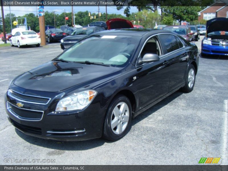 Black Granite Metallic / Titanium Gray 2008 Chevrolet Malibu LS Sedan
