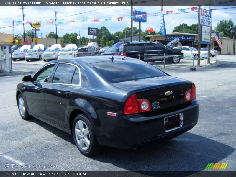 Black Granite Metallic / Titanium Gray 2008 Chevrolet Malibu LS Sedan