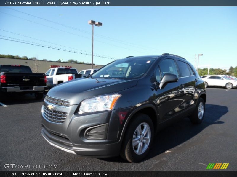 Cyber Gray Metallic / Jet Black 2016 Chevrolet Trax LT AWD