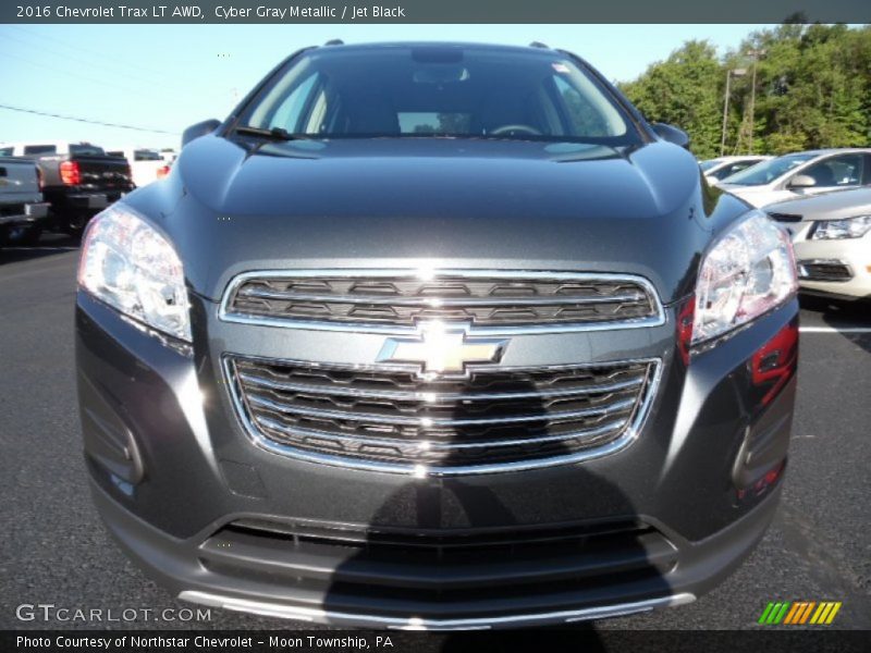 Cyber Gray Metallic / Jet Black 2016 Chevrolet Trax LT AWD