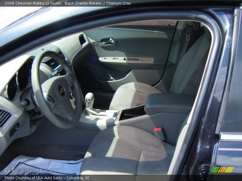 Black Granite Metallic / Titanium Gray 2008 Chevrolet Malibu LS Sedan