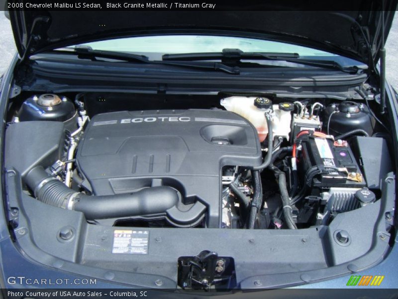 Black Granite Metallic / Titanium Gray 2008 Chevrolet Malibu LS Sedan