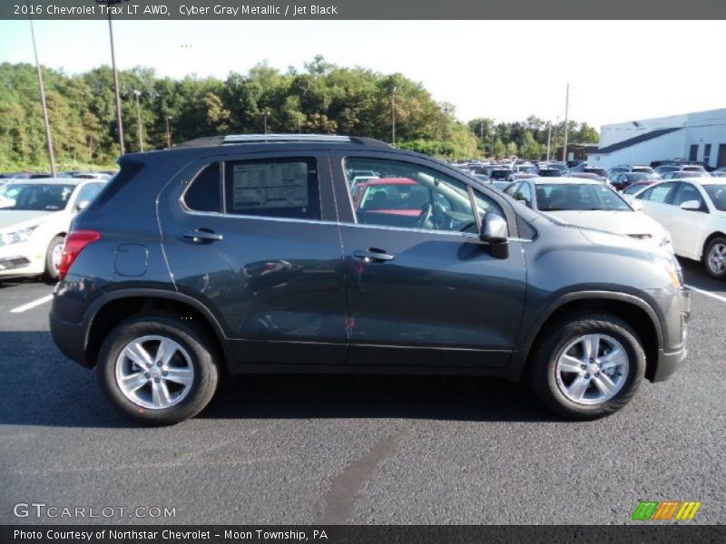 Cyber Gray Metallic / Jet Black 2016 Chevrolet Trax LT AWD