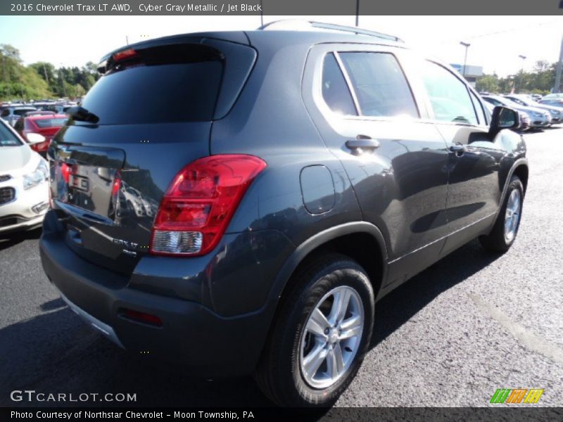 Cyber Gray Metallic / Jet Black 2016 Chevrolet Trax LT AWD