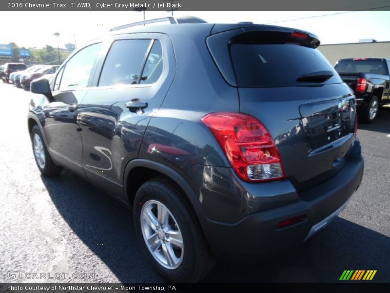 Cyber Gray Metallic / Jet Black 2016 Chevrolet Trax LT AWD