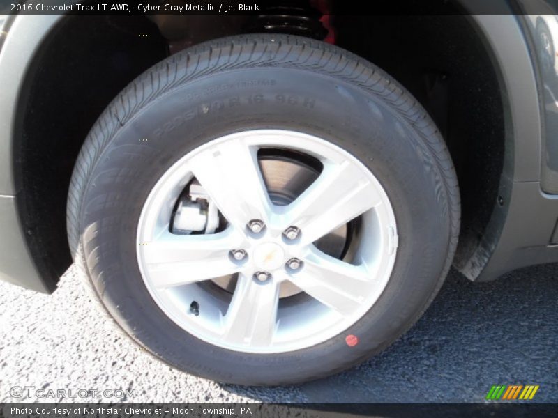 Cyber Gray Metallic / Jet Black 2016 Chevrolet Trax LT AWD