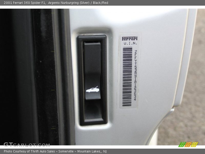 Controls of 2001 360 Spider F1