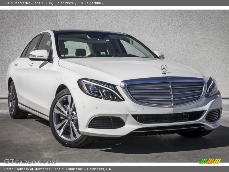 Polar White / Silk Beige/Black 2015 Mercedes-Benz C 300
