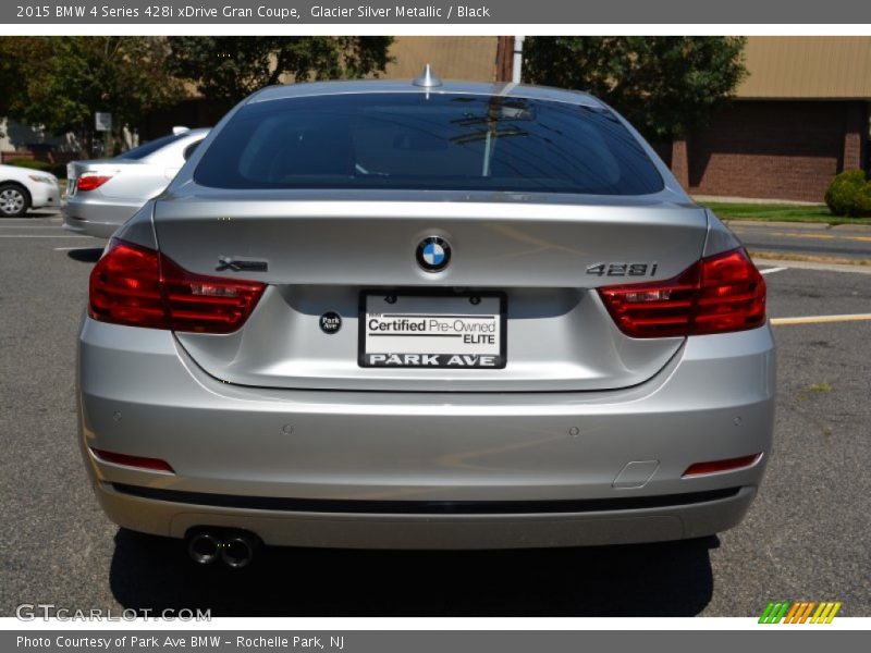 Glacier Silver Metallic / Black 2015 BMW 4 Series 428i xDrive Gran Coupe