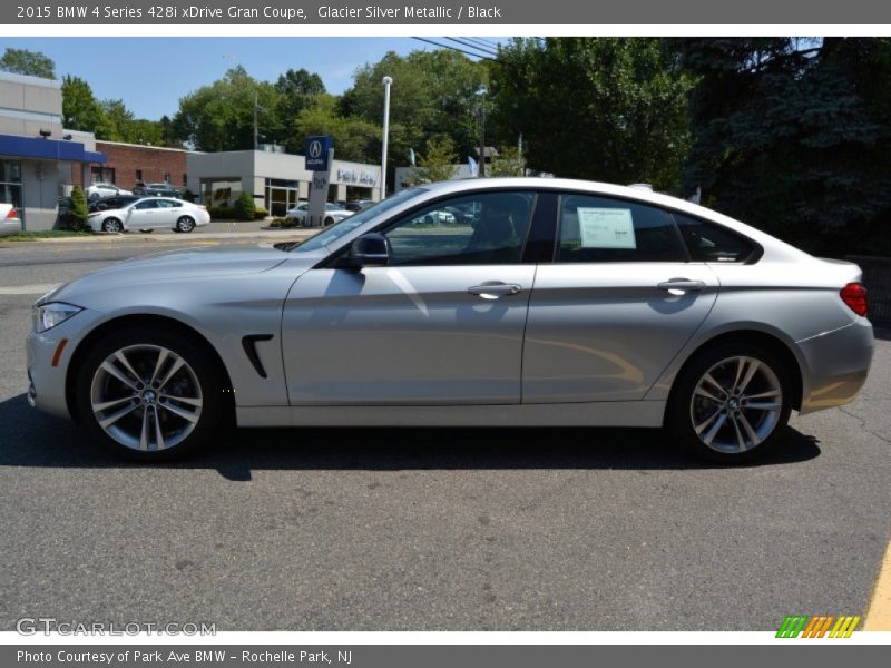 Glacier Silver Metallic / Black 2015 BMW 4 Series 428i xDrive Gran Coupe