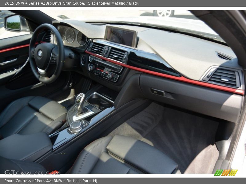 Glacier Silver Metallic / Black 2015 BMW 4 Series 428i xDrive Gran Coupe