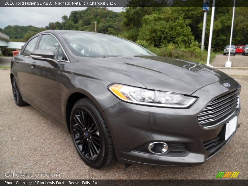 Magnetic Metallic / Charcoal Black 2016 Ford Fusion SE AWD