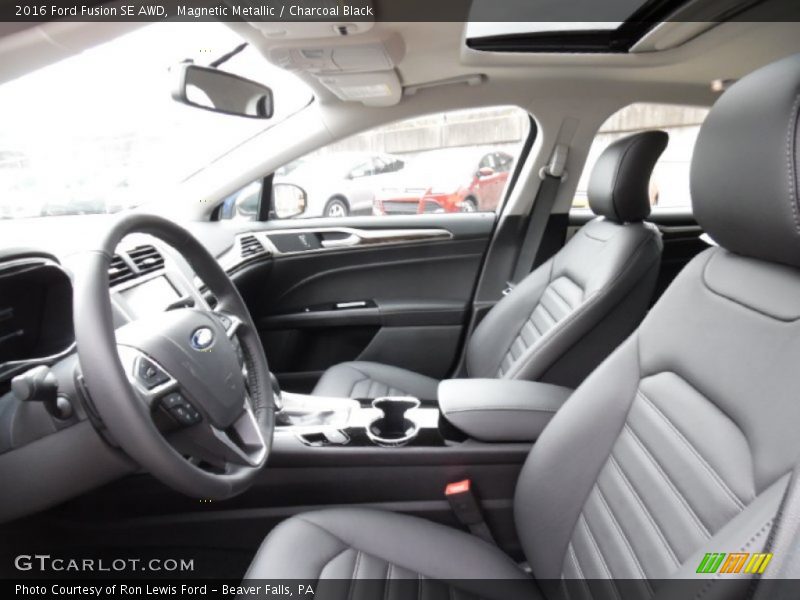 Magnetic Metallic / Charcoal Black 2016 Ford Fusion SE AWD