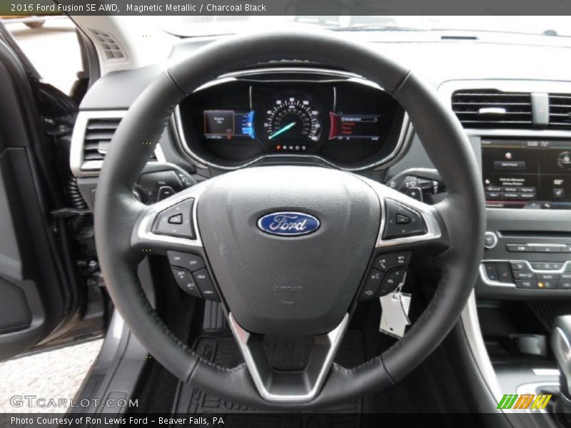 Magnetic Metallic / Charcoal Black 2016 Ford Fusion SE AWD