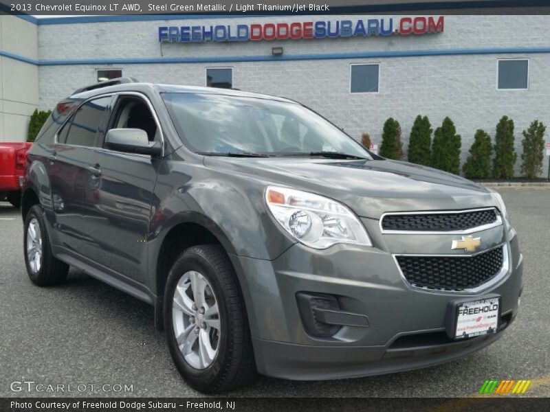 Steel Green Metallic / Light Titanium/Jet Black 2013 Chevrolet Equinox LT AWD