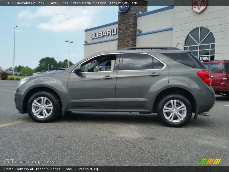 Steel Green Metallic / Light Titanium/Jet Black 2013 Chevrolet Equinox LT AWD
