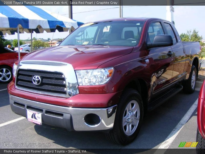 Salsa Red Pearl / Graphite Gray 2008 Toyota Tundra SR5 Double Cab 4x4