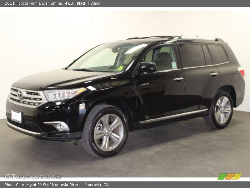 Black / Black 2011 Toyota Highlander Limited 4WD