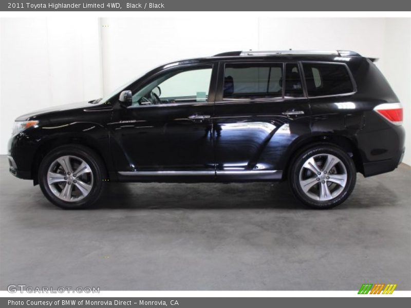 Black / Black 2011 Toyota Highlander Limited 4WD