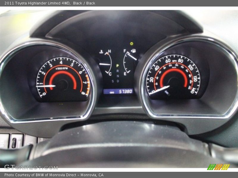 Black / Black 2011 Toyota Highlander Limited 4WD