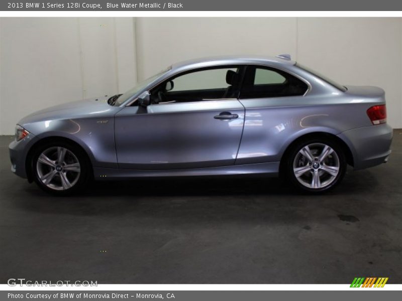 Blue Water Metallic / Black 2013 BMW 1 Series 128i Coupe