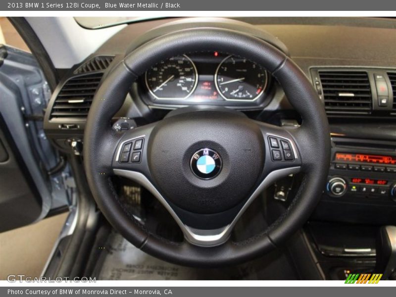 Blue Water Metallic / Black 2013 BMW 1 Series 128i Coupe