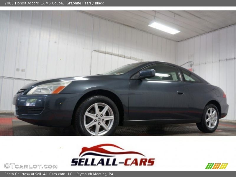 Graphite Pearl / Black 2003 Honda Accord EX V6 Coupe