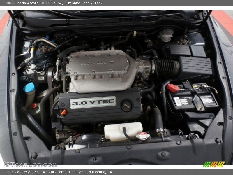Graphite Pearl / Black 2003 Honda Accord EX V6 Coupe