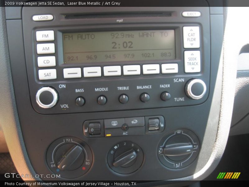 Laser Blue Metallic / Art Grey 2009 Volkswagen Jetta SE Sedan