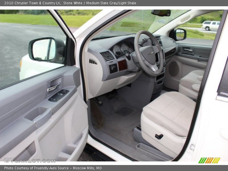 Stone White / Medium Slate Gray/Light Shale 2010 Chrysler Town & Country LX