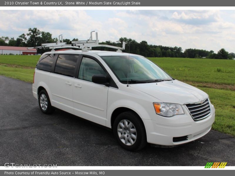 Stone White / Medium Slate Gray/Light Shale 2010 Chrysler Town & Country LX