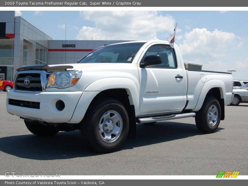 Super White / Graphite Gray 2009 Toyota Tacoma PreRunner Regular Cab