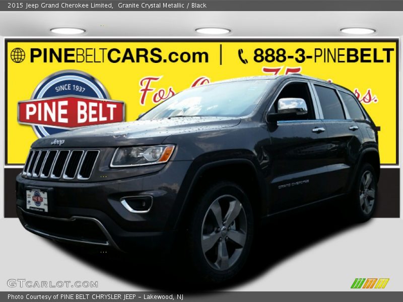 Granite Crystal Metallic / Black 2015 Jeep Grand Cherokee Limited