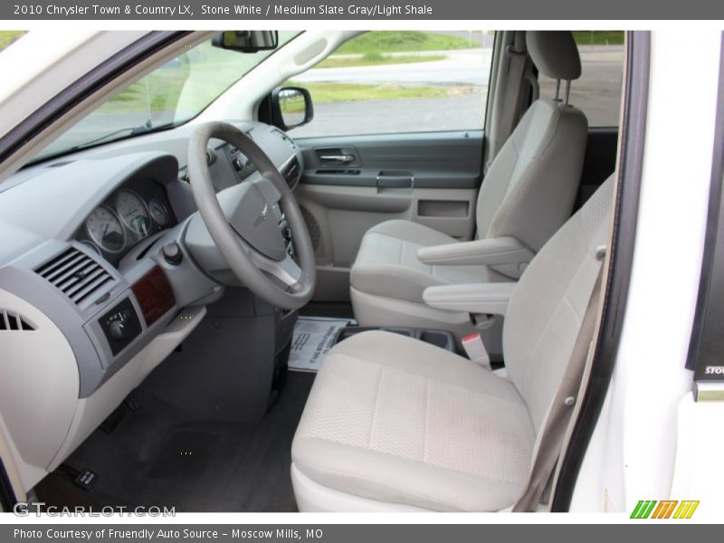 Stone White / Medium Slate Gray/Light Shale 2010 Chrysler Town & Country LX