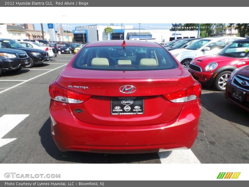 Red Allure / Beige 2012 Hyundai Elantra GLS