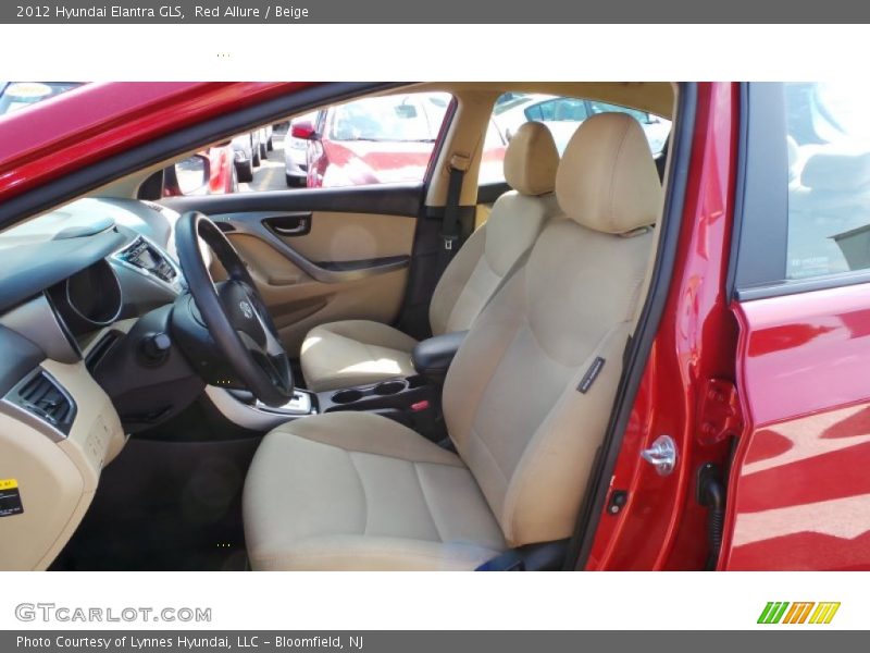 Red Allure / Beige 2012 Hyundai Elantra GLS