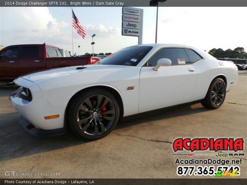 Bright White / Dark Slate Gray 2014 Dodge Challenger SRT8 392